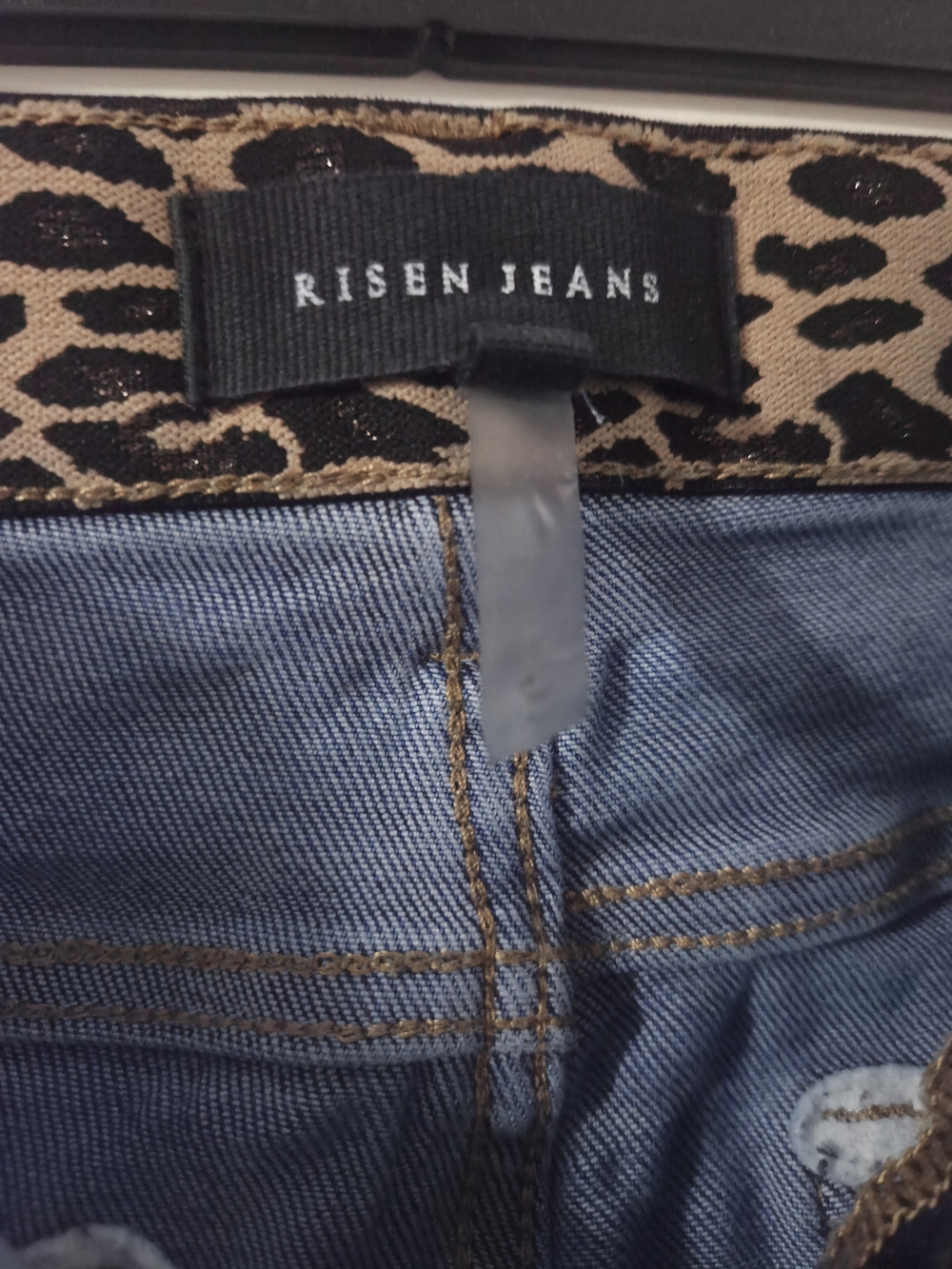 High-Rise Blue Flare Jeans - Classic Women's Wide Leg - Picture 6 of 7